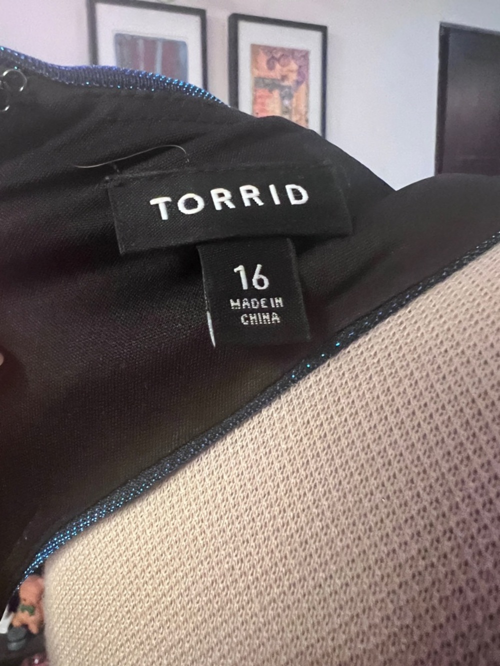 torrid Shimmery Navy-Blue Midi Dress - Picture 2 of 12